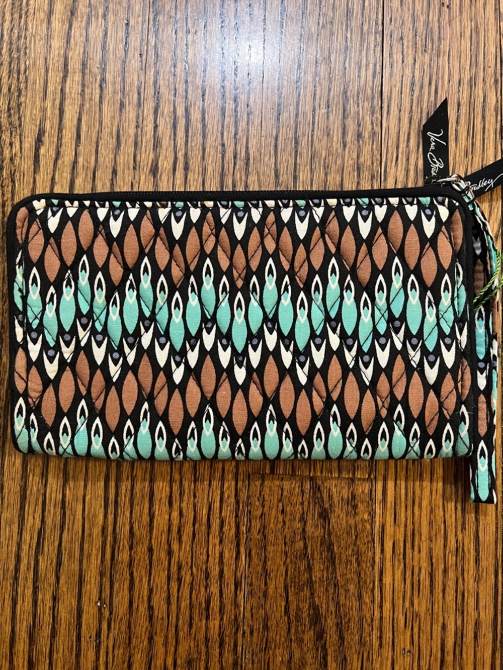 Vera Bradley Quilted Zip Wallet Wristlet in Sierra Stream Pattern